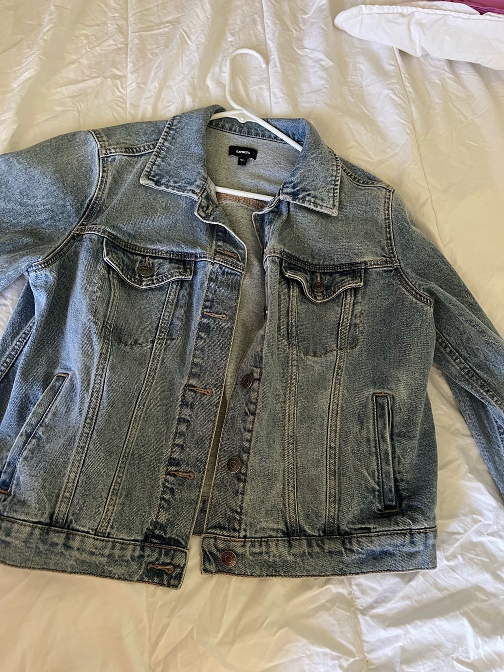Express Light Blue Denim Jacket - Classic WoMen's Jean Jacket size L
